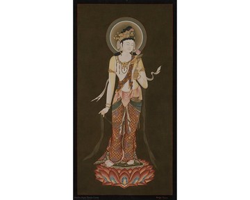 尼泊爾手繪的唐卡日本神靈