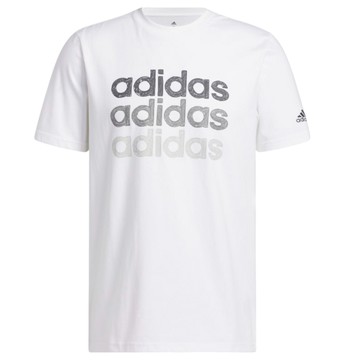 ADIDAS 三行字母T 白