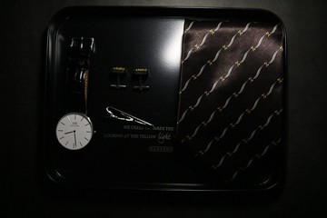 褐色龍鱗鏈紳士領帶復古情懷正裝商務necktie