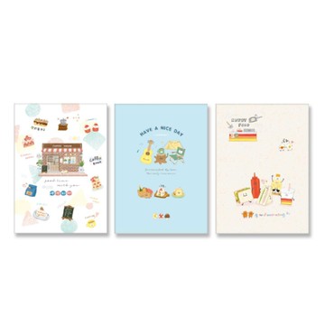 哩哩扣扣 橫罫定頁筆記本 25K-咖啡廳/露營趣/早餐店