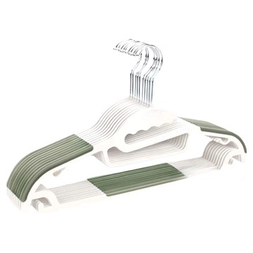樂邦 多功能無痕防滑衣架 防滑耐用 握感舒適  綠色  10個