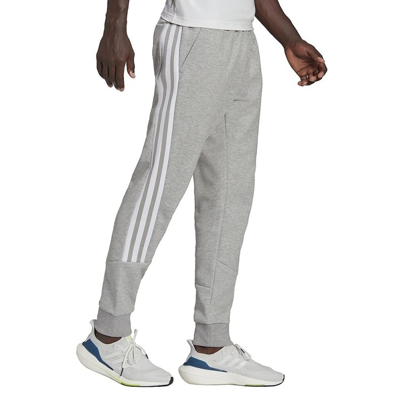 adidas アディダス メンズ フューチャーアイ 3ストライプス スウェットパンツ FI 3ST SWEAT PANTS ミディアムグレーヘザー  ホワイト 通販 LINEポイント最大GET | LINEショッピング