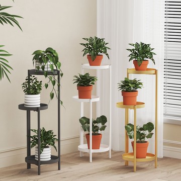 ??快速出貨?? 附發票 北歐花架子輕奢置物架客廳鐵藝多層落地式花架花盆架