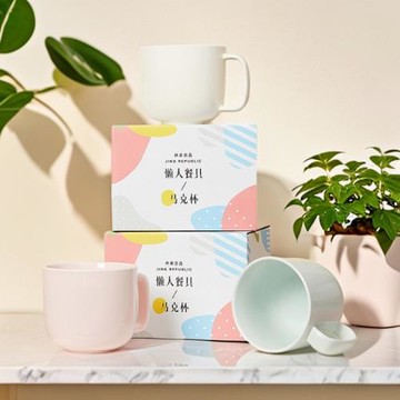共禾京品歐式創意納米釉情侶對杯陶瓷馬克杯馬卡龍色水杯辦咖啡杯