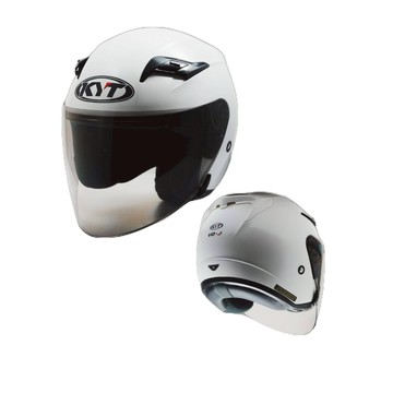 KYT 安全帽 VOJ 素色 亮白 全可拆洗 抗UV 小帽體 小頭圍 金屬排齒扣 透氣 半罩