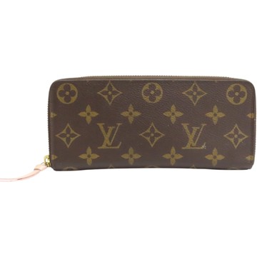 【二手名牌BRAND OFF】LOUIS VUITTON LV 路易威登 棕色 原花帆布 Clemence 拉鍊長夾 M61298