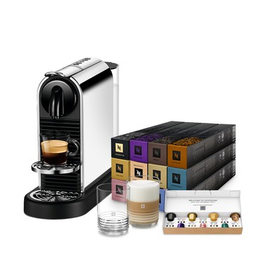 Nespresso CitiZ Platinum 不鏽鋼金屬色& 品味經典探索禮盒120顆