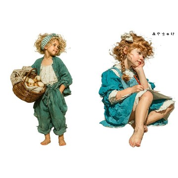 【4 月新品 2】08-122-0010 人物貼紙 鄉村女孩