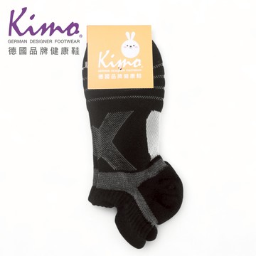 Kimo 後跟防護運動休閒襪 黑 適用24~29cm (P0108-3)