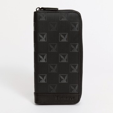 PLAYBOY - 拉鍊長夾 Meaningful系列 - 黑色