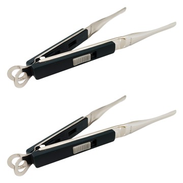 理享家 304不鏽鋼鋸齒型食物夾料理夾 Set 舒適手柄 夾取食物更穩當 廚房烹飪好幫手 承重穩固 304不鏽鋼打造 不易生鏽 烤肉夾  黑色  2支