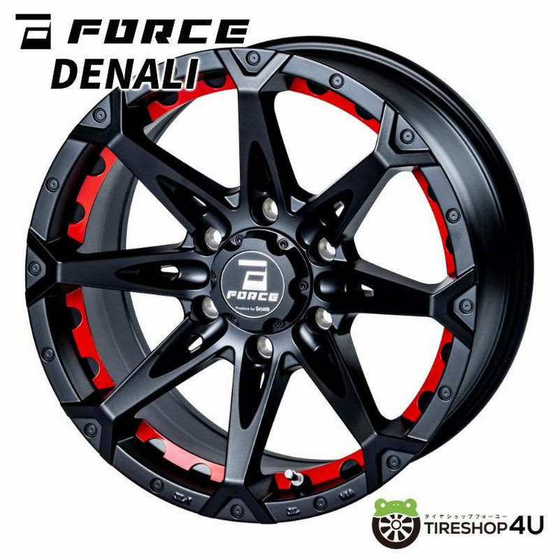 FORCE DENALI 18インチ 18x8.0J 6/139.7 +15 MB マットブラック 新品 