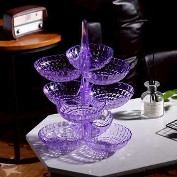 歐式多層可疊加點心盤客廳水果盤家用創意糖果籃干果盤子零食收納