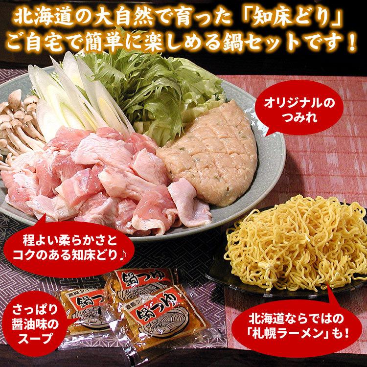 北海道産知床どり鍋セット 送料無料（沖縄宛は別途送料を加算）