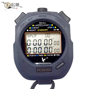 【公司貨 免運速發】專業湧動用具 PC3830A 三排30道秒表 電子秒表 計時器 多功能計時秒表