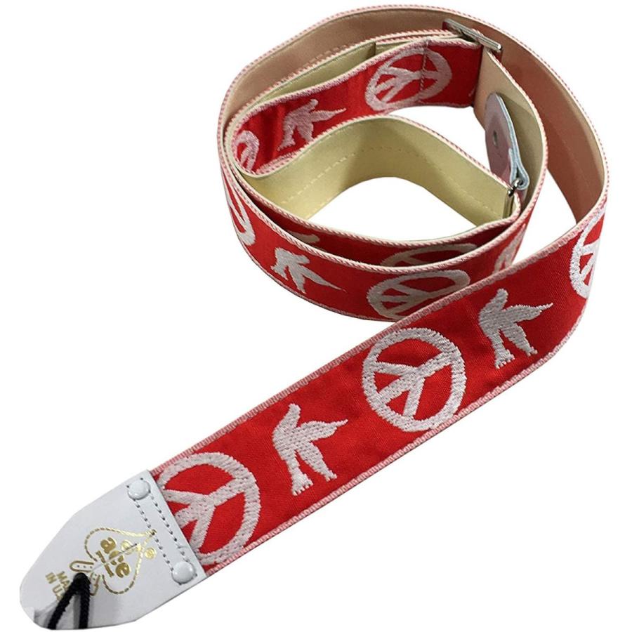 D'Andrea ダンドレア ACE-6 Red Peace Dove ACE STRAP リイシューモデル ギターストラップ