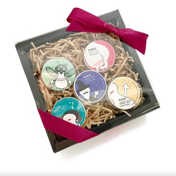 nizio 英國威爾斯精油膏25ml五入組 彌月禮盒