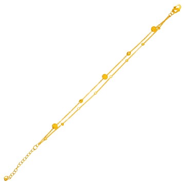 Jove gold 漾金飾 戀愛節奏黃金手鍊-雙鍊款