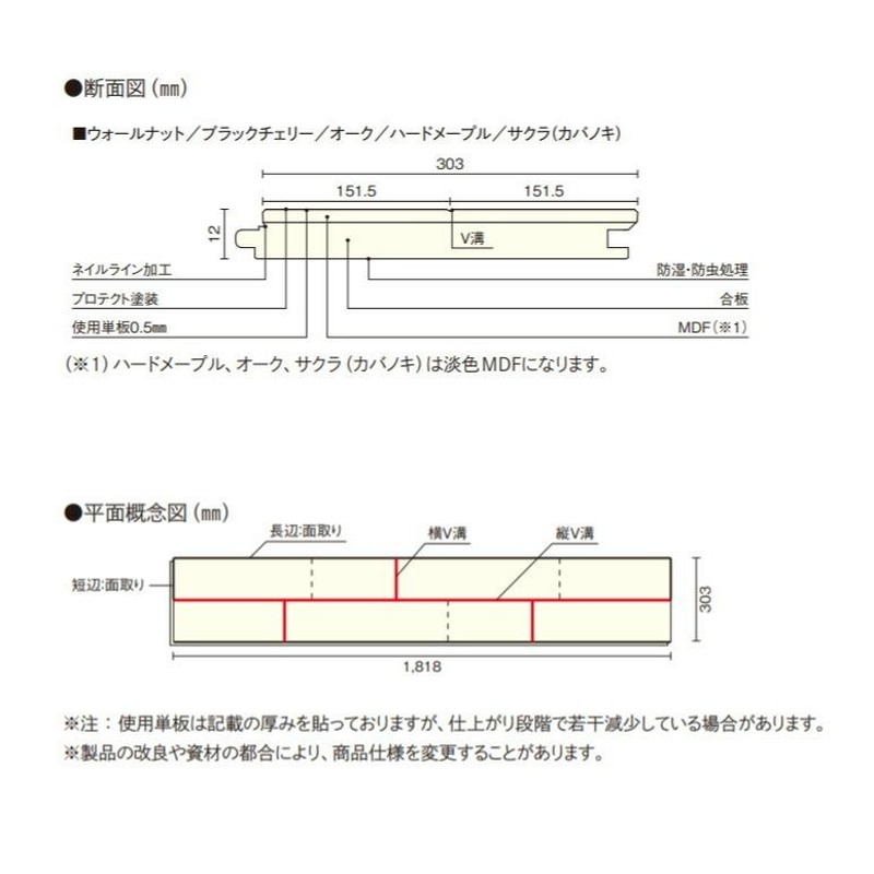 コンビットグラードプラス152 オーク 1818×303×12mm 6枚 3.31平米入