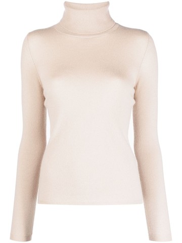 Allude - roll-neck cashmere top - women - Cashmere - XS - Neutrals