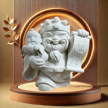 喜福神公仔 納福迎新 繩盤珪藻套組 擴香石 室內香氛