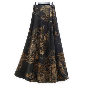 重磅香云紗皮子大擺裙口袋桑蠶絲