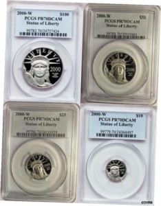 アンティークコイン NGC PCGS W プラチナプルーフイーグル PR70 セット古いブルーラベル-