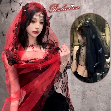 新品【❤︎晚會派對鬼新娘頭紗❤︎】萬聖節鬼娃新娘頭紗吊帶襪天使cos小惡魔服裝萬聖節惡魔角髮箍惡魔角cos惡魔角頭飾