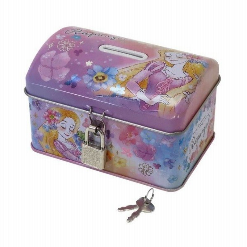 塔の上のラプンツェル ディズニープリンセス グッズ 貯金箱 鍵付き タカラバコ 缶バンク ss クラックス 通販 Lineポイント最大0 5 Get Lineショッピング