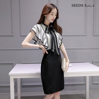 ワンピース レディース 春夏 半袖 ひざ丈ワンピース フォーマル ストライプ ドレスワンピース カジュアル 大人 七五三 忘年会 二次会 通販 Lineポイント最大get Lineショッピング