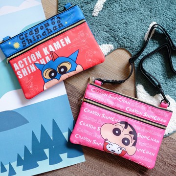 《蠟筆小新》蠟筆小新Sacoche斜背袋 斜背包 兩用包中包 分類收納袋