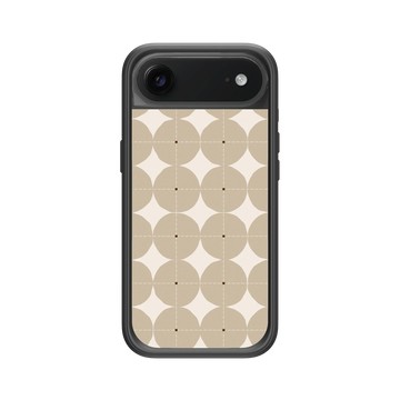 iPhone Air Mod NX -邊框背蓋組合 (相機按鈕) 黑 - Pattern Play - 奶茶幾何點
