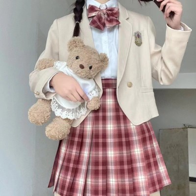 2021 ラズベリー紅茶jk制服スカートプリーツスカート日系学院風少女T-