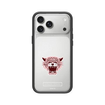 iPhone 17 Pro Max Mod NX -邊框背蓋組合 (相機按鈕) 黑 - Catalina Estrada - Pink Tiger Head