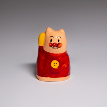 街頭開運招財貓-麵包超人喵(冰裂紋款)