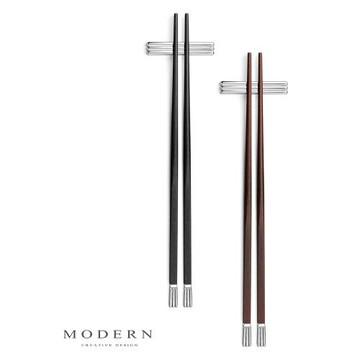 摩登MODERN輕奢高檔新品黑檀尖頭木筷子家用禮盒餐具喬遷新婚送禮