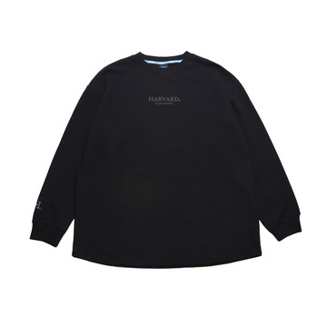 NCAA 長T 黑 華夫格 哈佛LOGO 休閒 薄長T 中性 7355100820