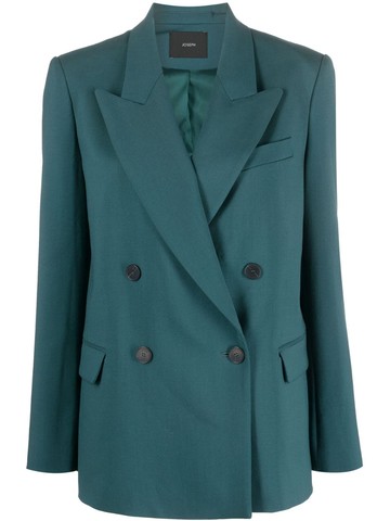 JOSEPH - Jaden double-breasted blazer - women - Elastane/Acetate/Virgin Wool/Polyester - 38 - Blue