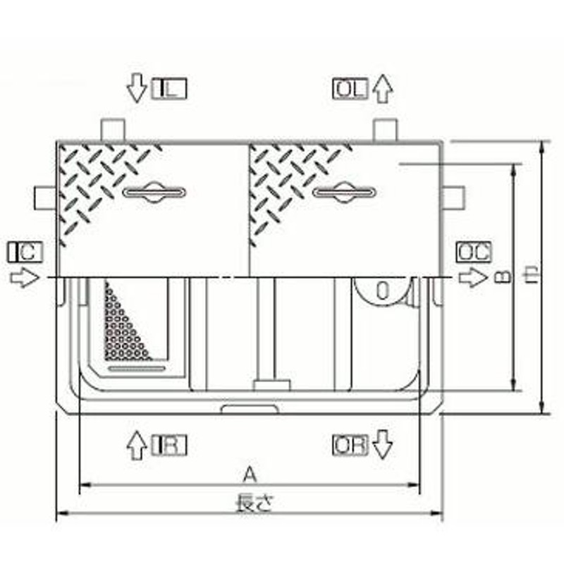 GT-N60P 前澤化成工業 FRP製グリーストラップ パイプ流入埋設型（容量