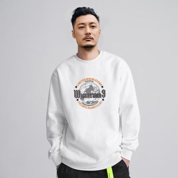 男潮春季港風復古青年休閑衛衣