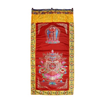 八吉祥十相自在吉祥門簾(紅) (保平安/消除負面能量/改善氣場/風水佈局)