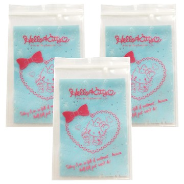 Hello Kitty 凱蒂貓 多功能夾鏈袋 小熊系列藍 KT-1606  7 x 10cm  25個  3組