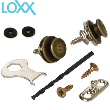 德製 LOXX A-BRASS 古董黃銅 木吉他 民謠/古典 安全背帶釦 公司貨 小叮噹的店