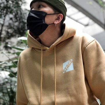 BOX  LOGO  HOODIE 帽T 黑色/卡其/深綠