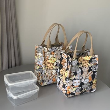 上班族雜物包帆布手提包媽咪包包手提布包飯袋子高顏值飯盒手提袋