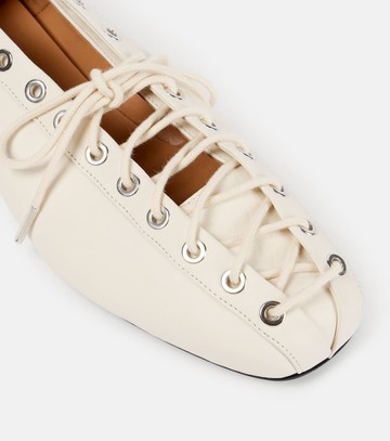 Ganni Lace-up ballet flats
