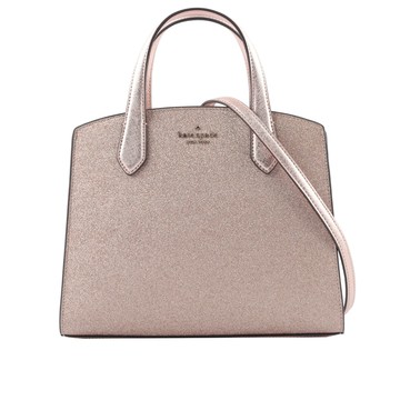 KATE SPADE Tinsel 閃亮布質手提/斜背二用包(玫瑰金) K9337 650