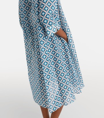 Max Mara Steppa printed cotton and silk midi dress