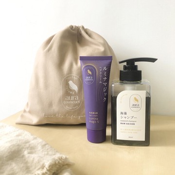 【新手首選】光彩護汝髮40g+海藻洗髮精285ml+束口絨布袋