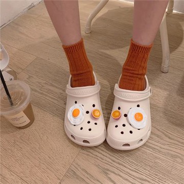 涼拖鞋女夏新款ins潮個性卡通學生外穿防滑可愛包頭洞洞鞋沙灘鞋